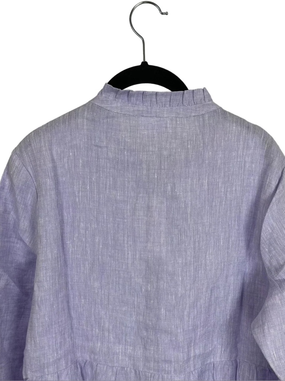 ALICE WALK Lilac Button-Front Tiered Dress Maxi Linen NEW $295 Large - Picture 3 of 9